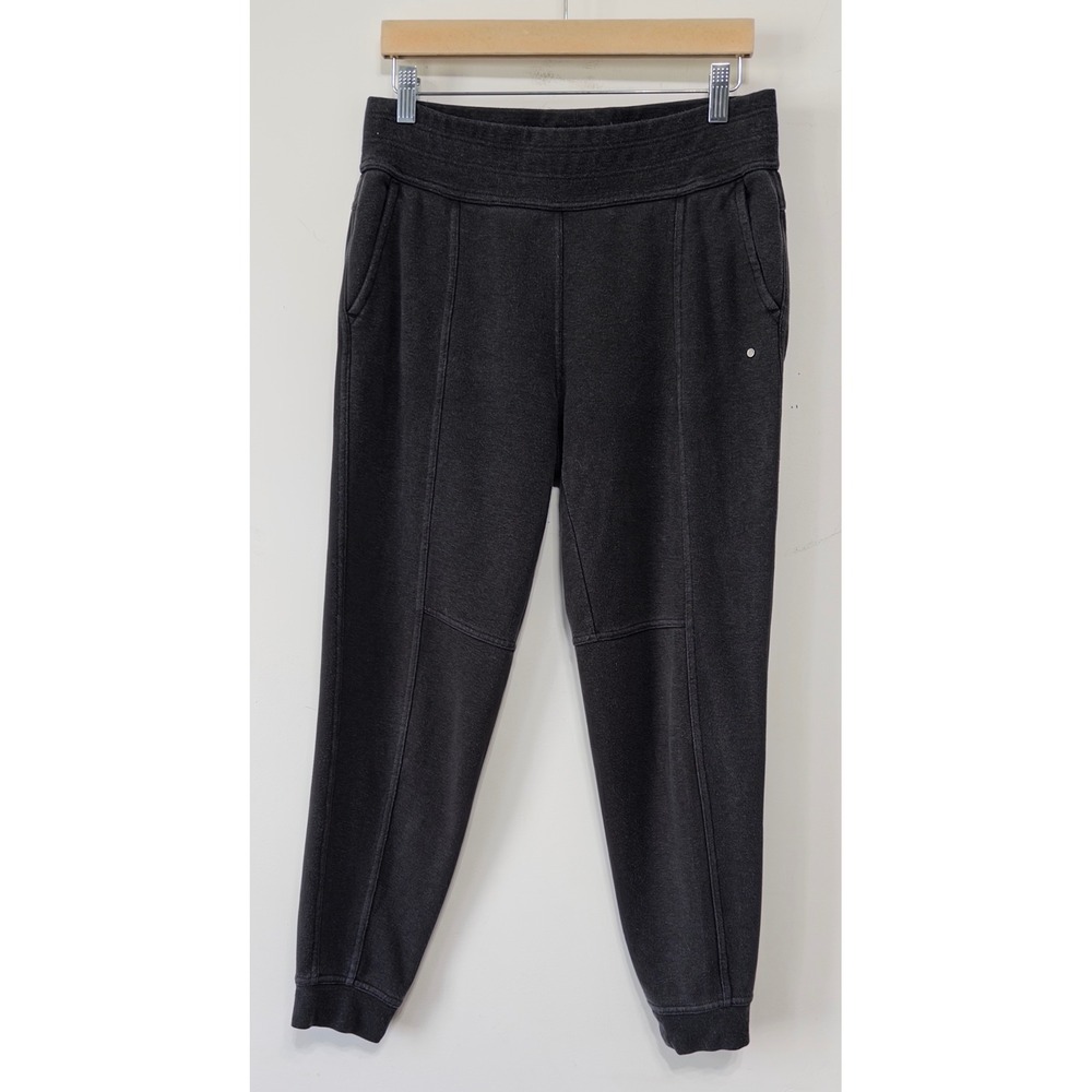Prana Mens Vaha Hemp Blend Joggers sz M Charcoal Gray Paneled‎ sweatpantss